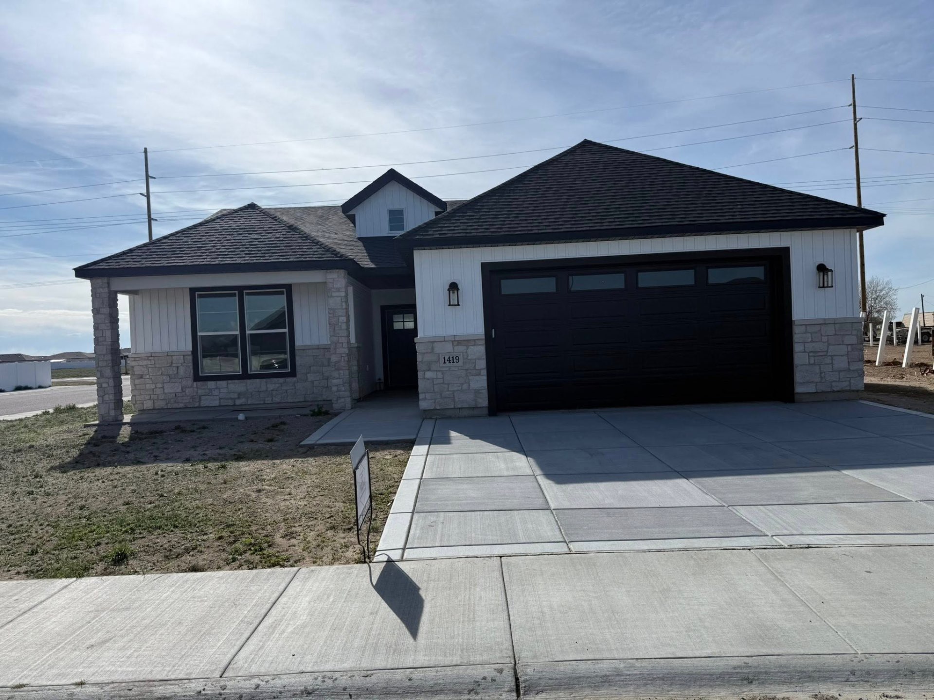 Completed custom home exterior in Southern Idaho